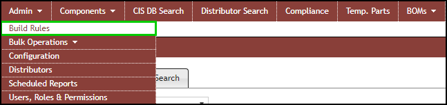 Admin > Build Rules
