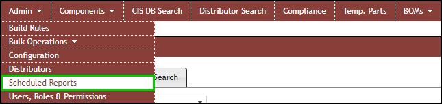 Admin > Scheduled Reports