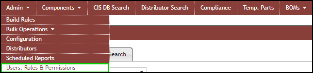 Admin > Users, Roles & Permissions