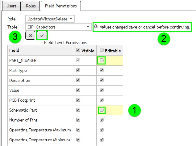 Edit Field Permissions