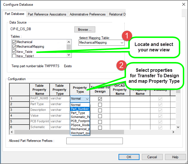 Configure Database Configuration file