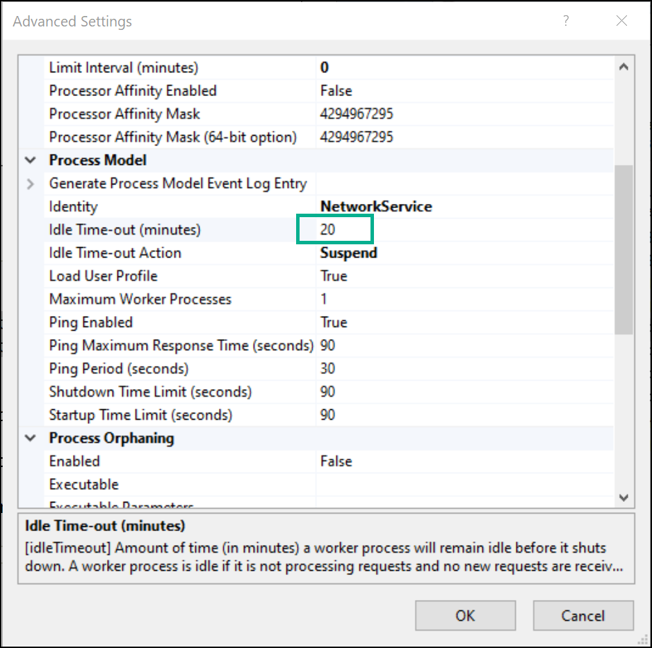 AppPoolTimeOutSetting