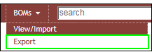 BOM Export Menu