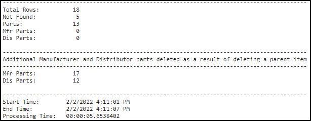 Summary at the End of Log