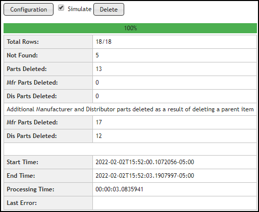 Deletion Summary