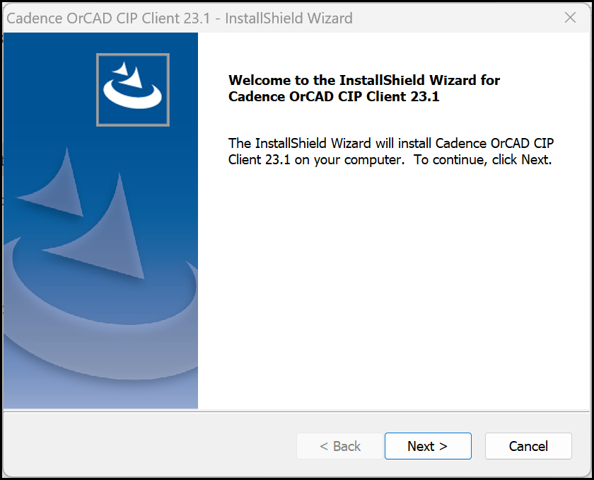  CIP Client Install Welcome