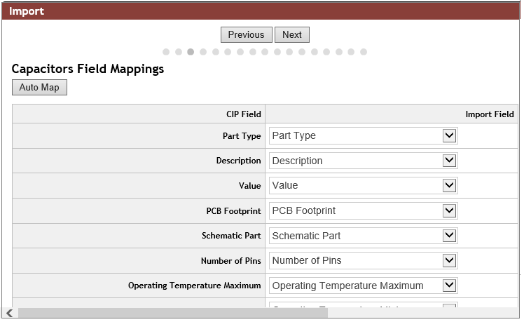 Capacitors Field Mappings