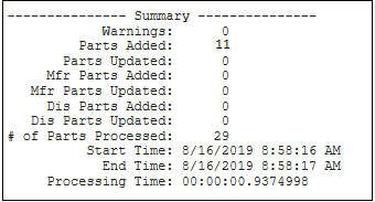 Analyze log summary