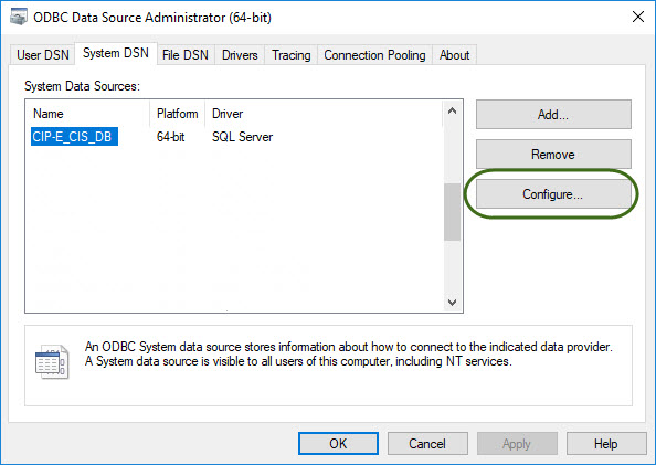 Configure ODBC Data Source