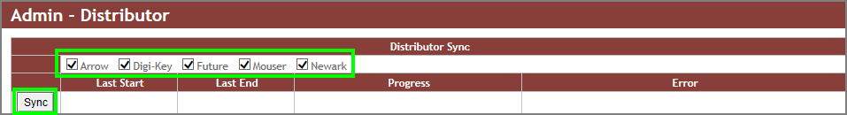 Synchronize Distributor Data