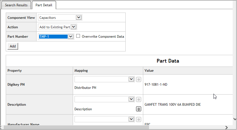 Select a Component View