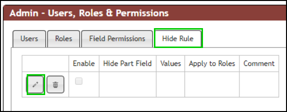 Configure Hide Rule