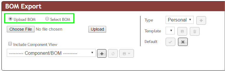 CIP Export Radio Options