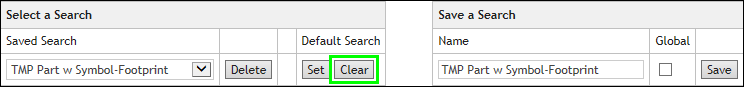 Clearing a Default Search