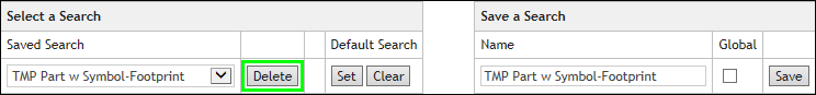 Deleting a Saved Search