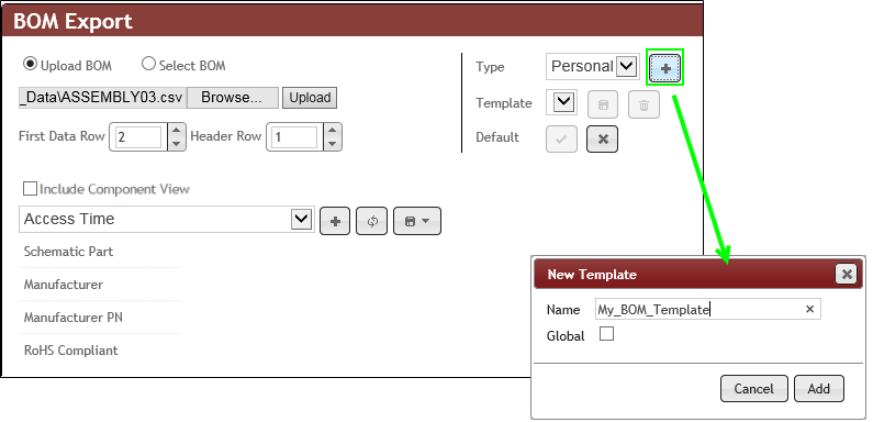 Using an Advanced Export Template