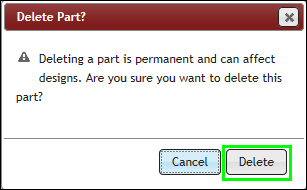 Delete Part Confirmation
