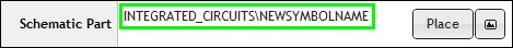 Schematic Part has been populated and the symbol can now be previewed/placed.