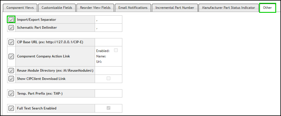 Edit Import and Export Separator