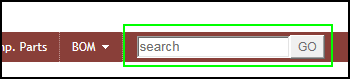 Keyword Search in the Top Bar in CIP