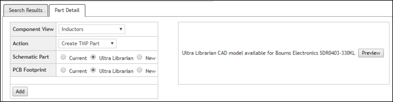 Select Ultra Librarian to download Symbol and Footprint from Ultra Librarian