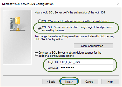 Set Authentication Mode, Login and Password