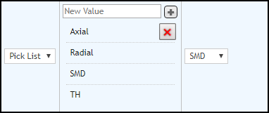 Sample Pick List Configuration