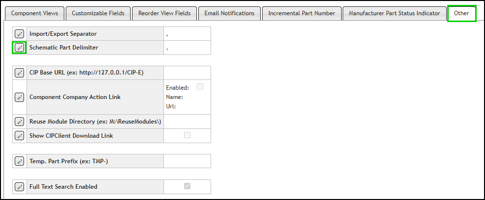 Editing the Schematic Part Delimiter