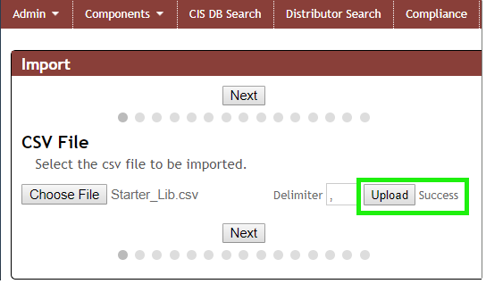 Upload Starter Library CSV File