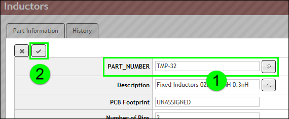 Manually Input or Auto-Generate Formal PN, then Save