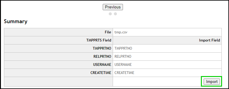 TMPPRTSImportImport
