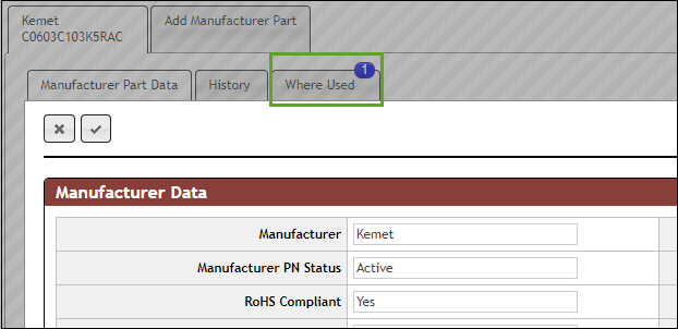 WhereUsedtab